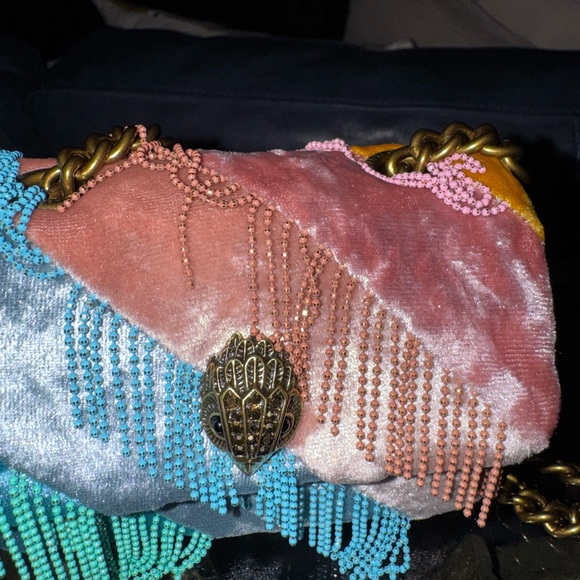 KURT GEIGER LONDON Nano
Kensington Fringes Velvet
Crossbody Bag - Picture 5 of 8